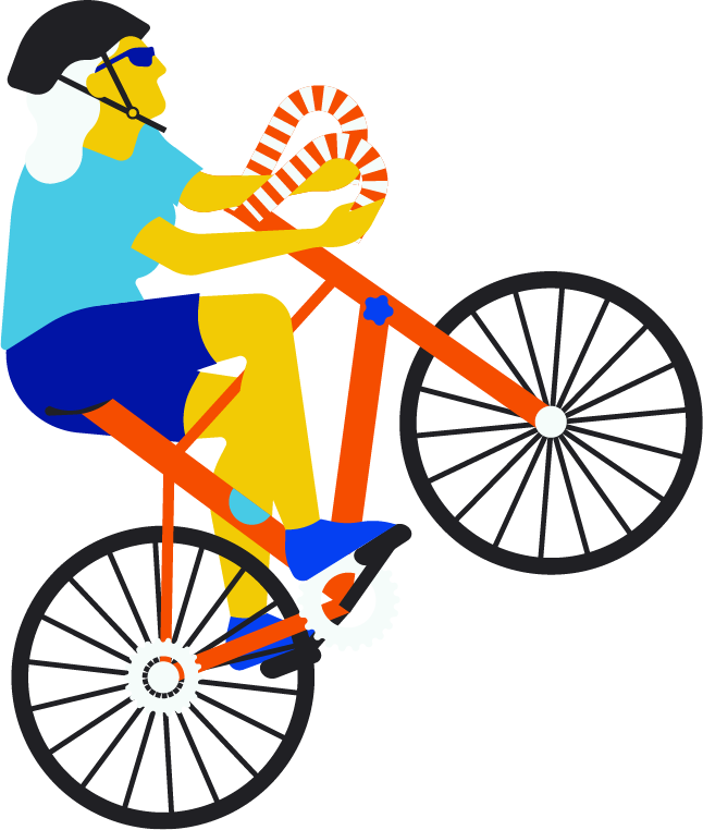 person on bike