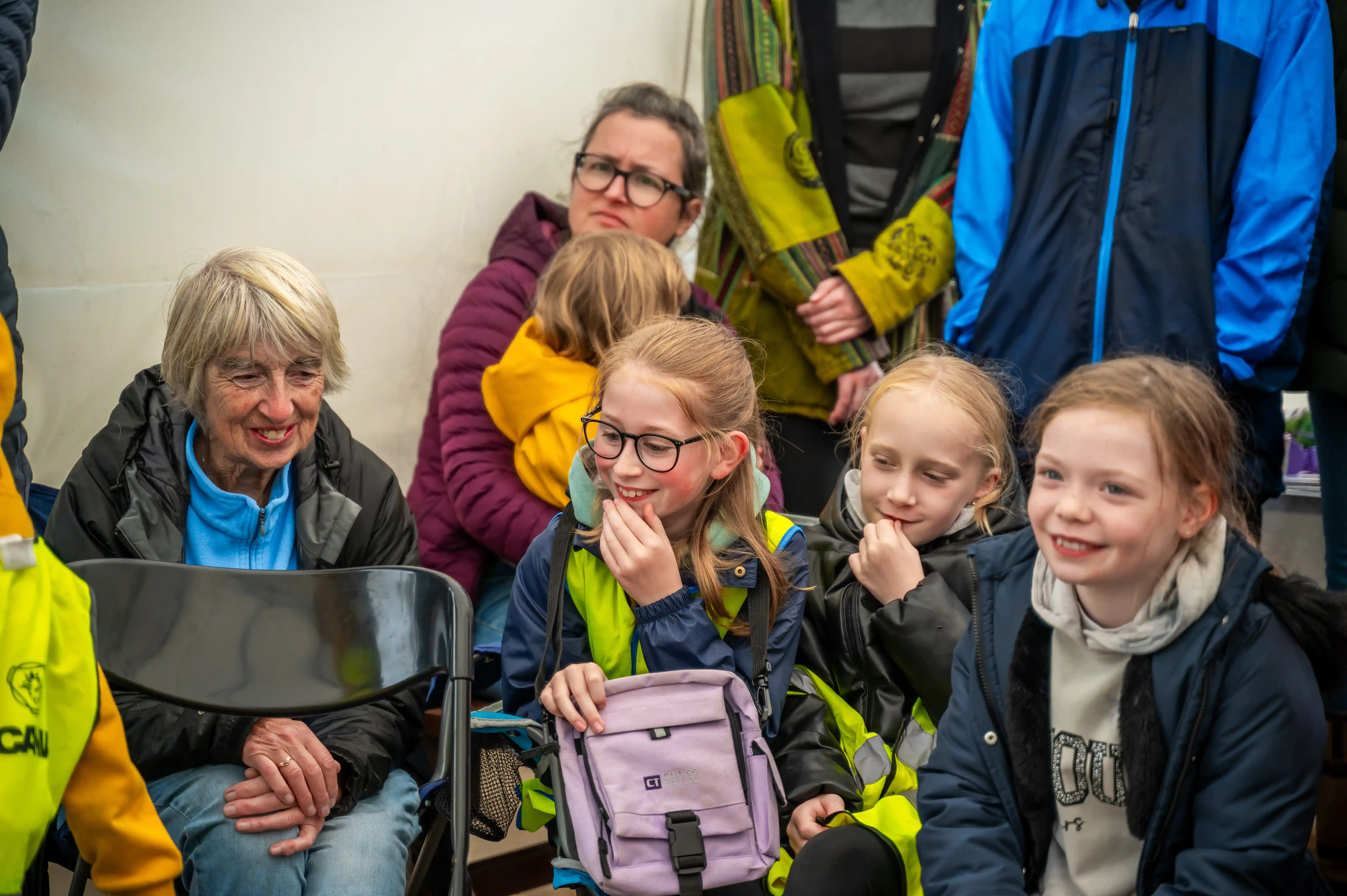Group of people smiling at Lanarkshire Climate Action Festival 2024 - Photography by Lucy Knott